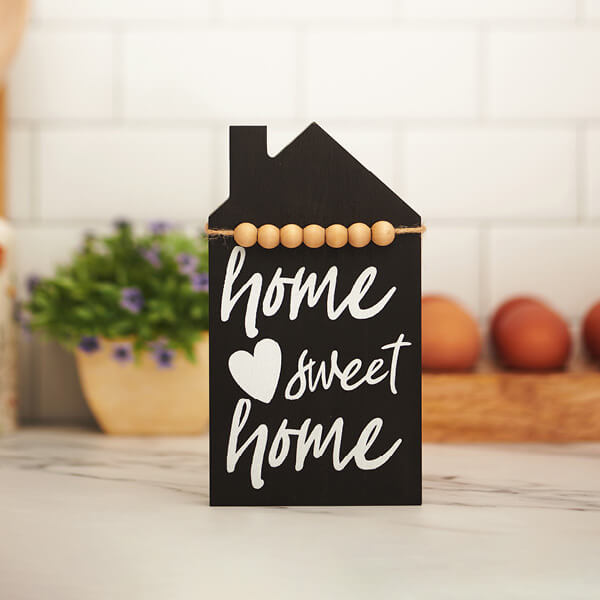 Home Sweet Home Sign on Counter